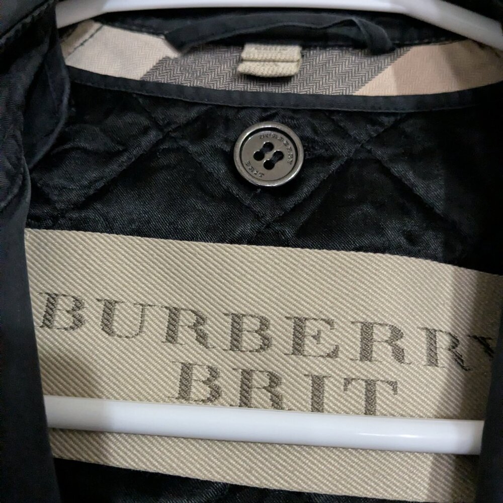 Burberry Brit black trench coat with removable shell size 2 or XS - Picture 3 of 7